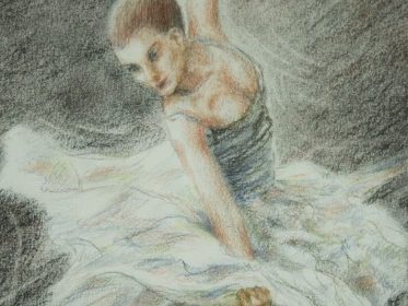 Ein Tanz im Ballett Kleid